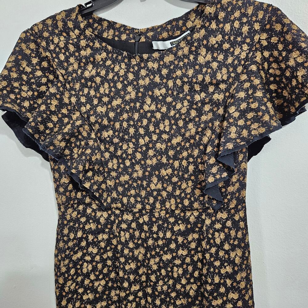 Anthropologie Tracy Reese Fluttered Floral Knee-Length Dress Size 10 Cottagecore - Picture 8 of 8